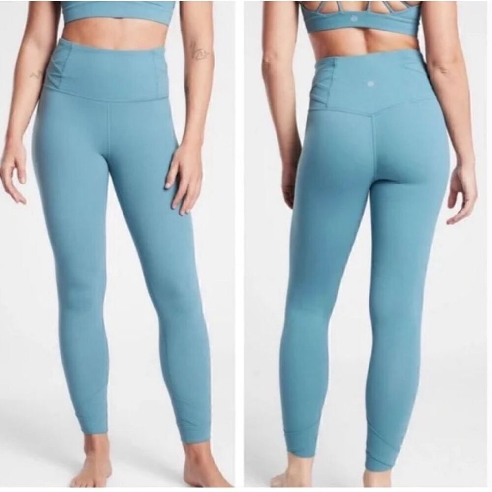 Athleta elation blue pirouette 7/8 tight size S